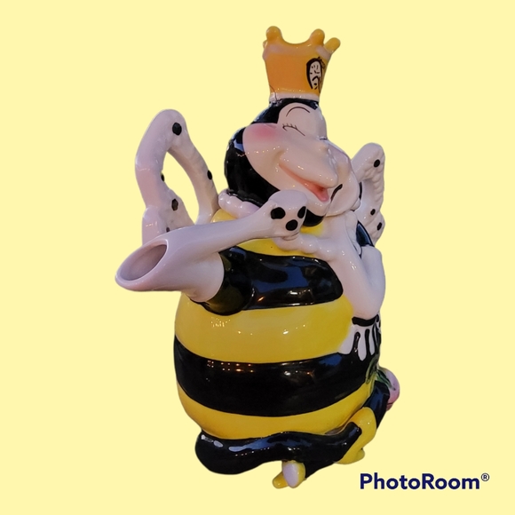 **Make Offer** Rare Whimsical Heather Goldminc Bumble Bee Tea Pot - Picture 7 of 10
